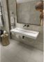 SaniClear Hoya wastafel zonder kraangat 100x45.5x8 cm solid surface wit mat - Thumbnail 2