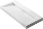SaniClear Hoya wastafel zonder kraangat 100x45.5x8 cm solid surface wit mat - Thumbnail 3