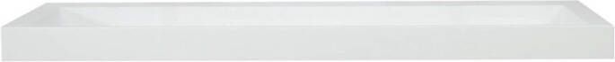 SaniClear Hoya wastafel zonder kraangat 160x45.5x11 cm solid surface wit mat
