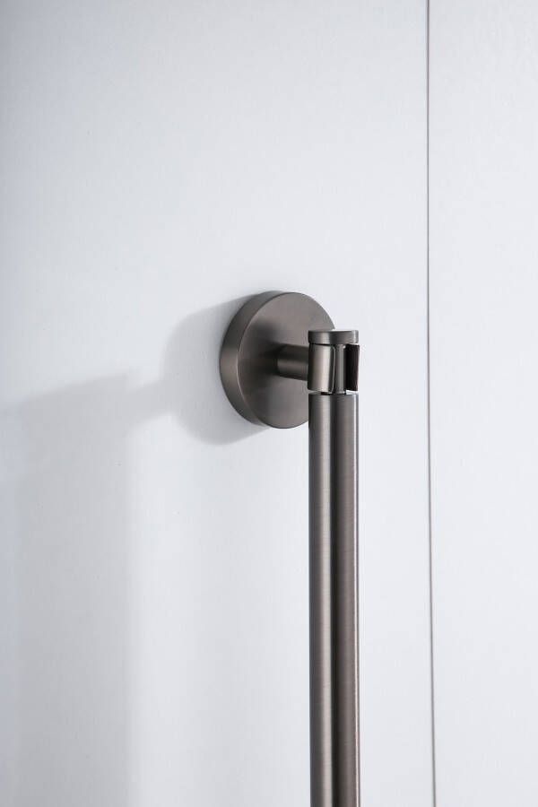 SaniClear Vloerwisser Iron | Incl.Wandbevestiging | Messing | Rond | Verouderd ijzer Gun metal