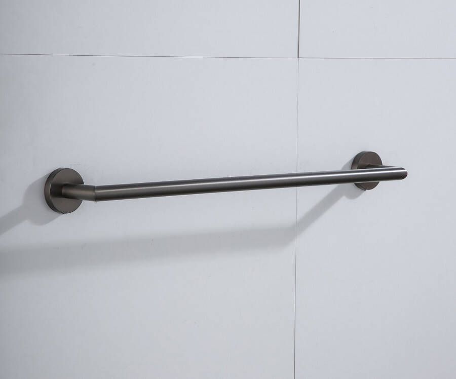 SaniClear Handdoek houder Iron | Wandmontage | 60 cm | Enkel houder | Gun metal