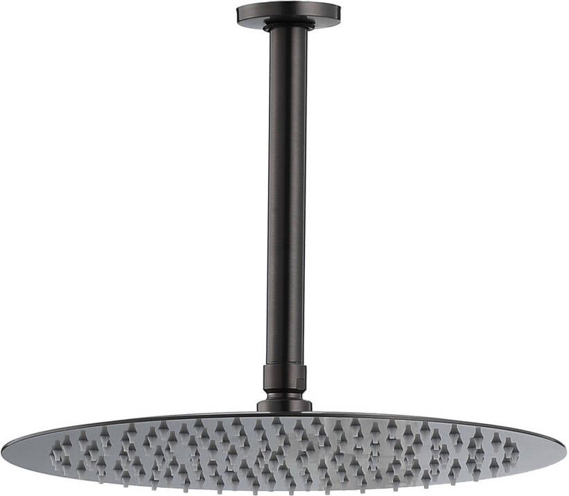 SaniClear Regendouche set Iron Pro | Inbouw | Thermostaatkraan | 2-weg | Rond | Gunmetal