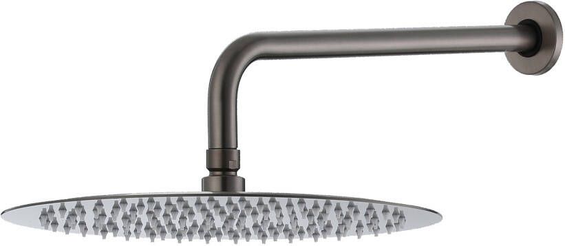 SaniClear Regendouche set Iron Pro | Inbouw | Thermostaatkraan | 2-weg | Rond | Gunmetal