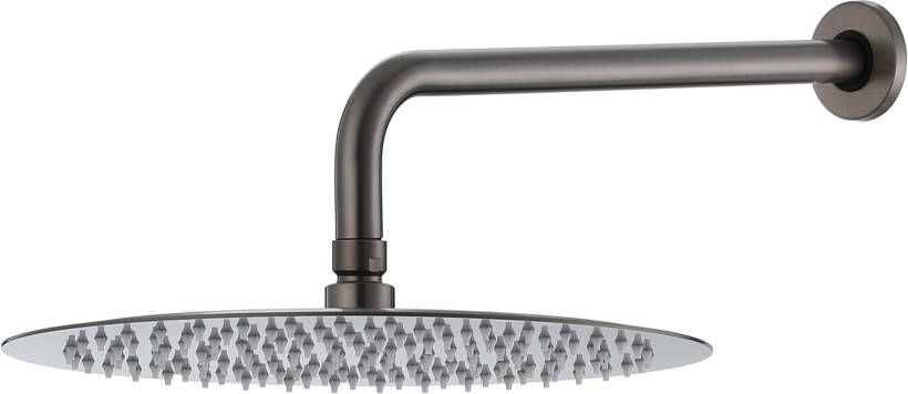 SaniClear Regendouche set Iron | Inbouw | Thermostaatkraan | 2-weg | Rond | Gunmetal