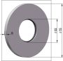 SaniClear Kraanrozet Nero | 75 mm | Messing | Chroom - Thumbnail 2