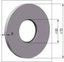 SaniClear Kraanrozet Nero | 75 mm | Messing | Mat Zwart - Thumbnail 2
