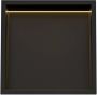 SaniClear Wandnis Lucio | Inbouw | 30x30x7 cm | Met verlichting | 1 vak | Zwart mat - Thumbnail 2