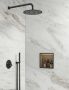 SaniClear Wandnis Lucio | Inbouw | 30x30x7 cm | Met verlichting | 1 vak | Zwart mat - Thumbnail 3