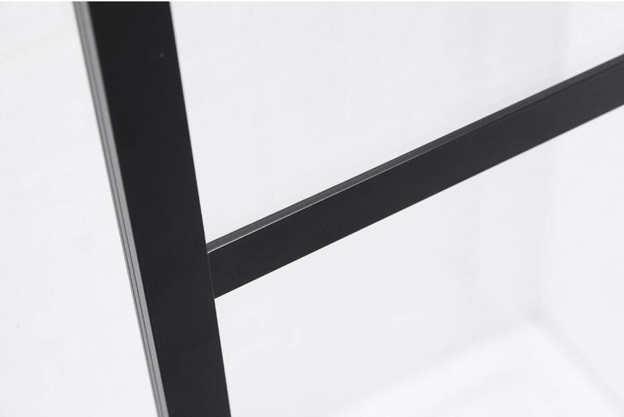 SaniClear Douchedeur Nero | 100x200 cm | Helder glas | Zwart mat beslag