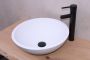 SaniClear Waskom New Stone | 41 cm | Solid Surface | Vrijstaand | Rond | Wit mat - Thumbnail 4