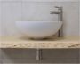 SaniClear Waskom New Stone | 41 cm | Solid surface | Vrijstaand | Rond | Wit mat - Thumbnail 2