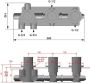 SaniClear Plus thermostaatkraan | Inbouwdeel | 3 werkende functies | messing - Thumbnail 2