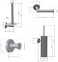 SaniClear Toilet accesoire set Antique | Wandmontage | 4-delig | Messing | Rond | Verouderd messing - Thumbnail 3