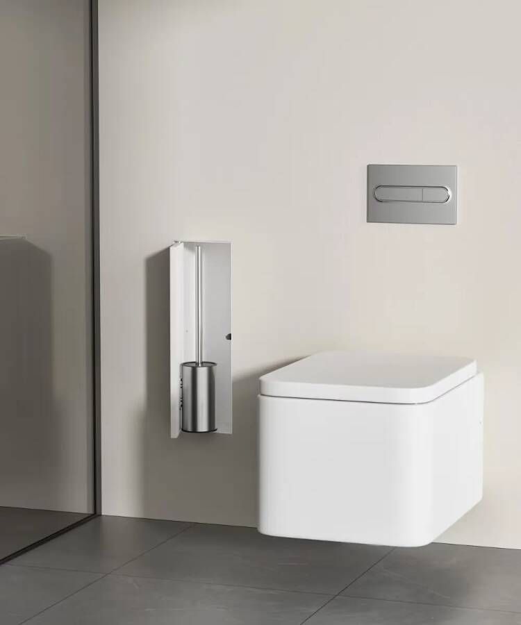 SaniClear Toiletborstelset Hide | Inbouw | Mat wit
