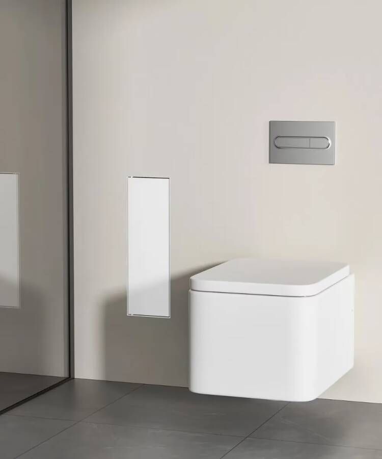 SaniClear Toiletborstelset Hide | Inbouw | Mat wit