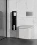 SaniClear Toiletborstelset Hide | Inbouw | Met rolhouder | Mat zwart - Thumbnail 2