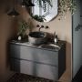 SaniClear Waskom Portoro Gold | 38 cm | Marmer | Vrijstaand | Rond | Zwart Marmer - Thumbnail 2