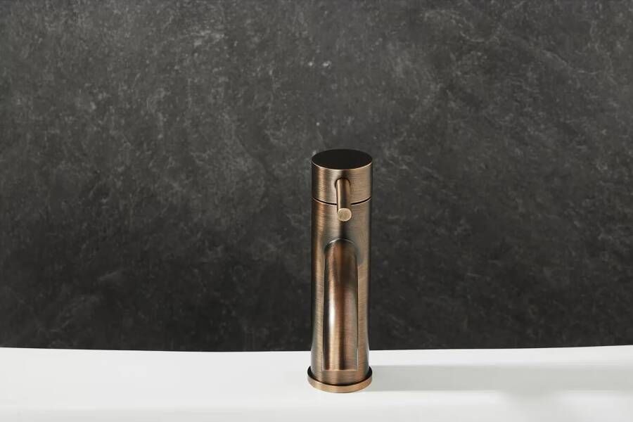 SaniClear Wastafelkraan Plus | Opbouw | Mengkraan | Standaard model | Verouderd messing