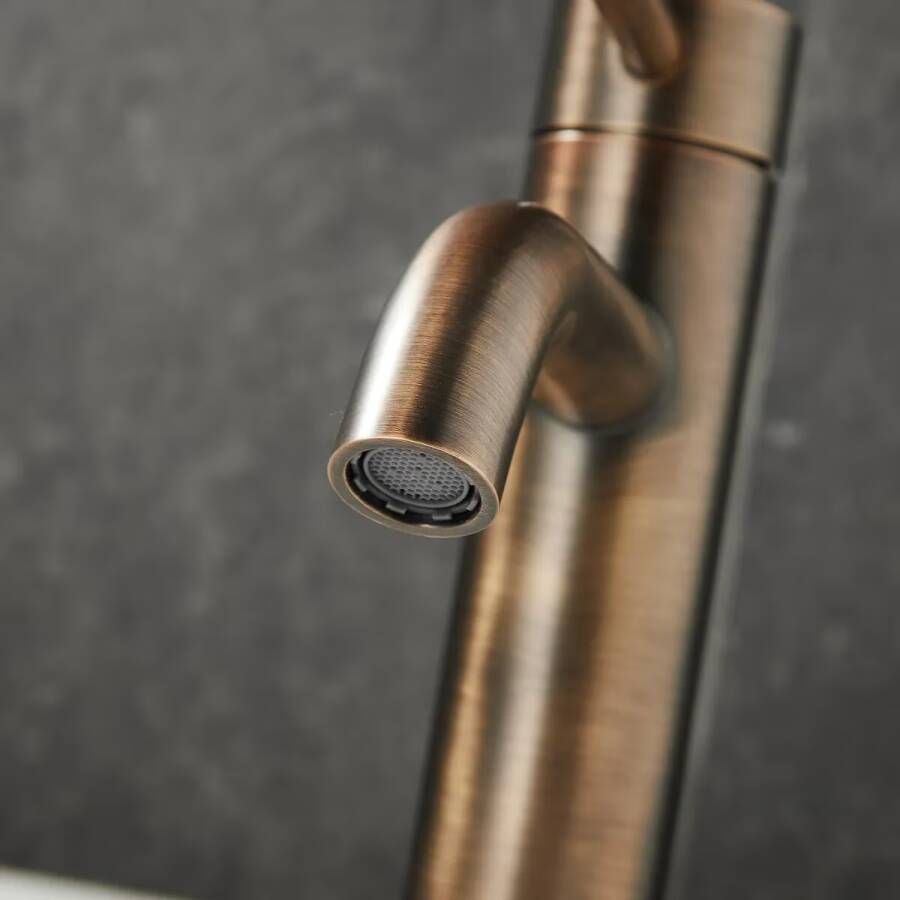 SaniClear Wastafelkraan Plus | Opbouw | Mengkraan | Standaard model | Verouderd messing