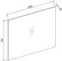 Sanisupply Badkamerspiegel Baseline | 100x70 cm | Rechthoekig | Aluminium - Thumbnail 2