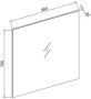 Sanisupply Badkamerspiegel Baseline | 80x70 cm | Rechthoekig | Aluminium - Thumbnail 2