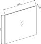 Sanisupply Badkamerspiegel Baseline | 90x70 cm | Rechthoekig | Aluminium - Thumbnail 2