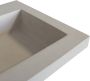 Sanisupply Concrete dubbele wastafel 120x47x5 cm 2 kraangaten beton grijs mat - Thumbnail 2