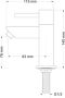 Sanisupply Fonteinkraan | Opbouw | Koudwater kraan | Standaard model | 1-hendel | Vierkant - Thumbnail 2
