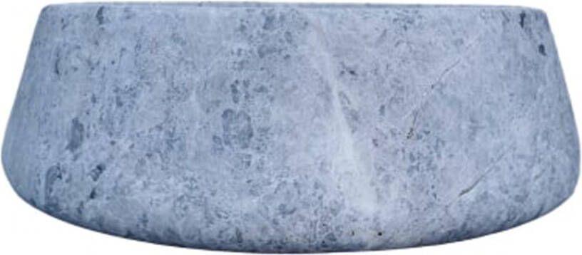 Sanisupply Waskom Marmer | 41 cm | Natuursteen | Vrijstaand | Rond | Tundra Grey
