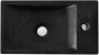 Sanisupply Recto fontein natuursteen 40x22x10 cm rechts zwart - Thumbnail 3