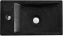 Sanisupply Recto mini fontein natuursteen 36x18x10 cm zwart - Thumbnail 3