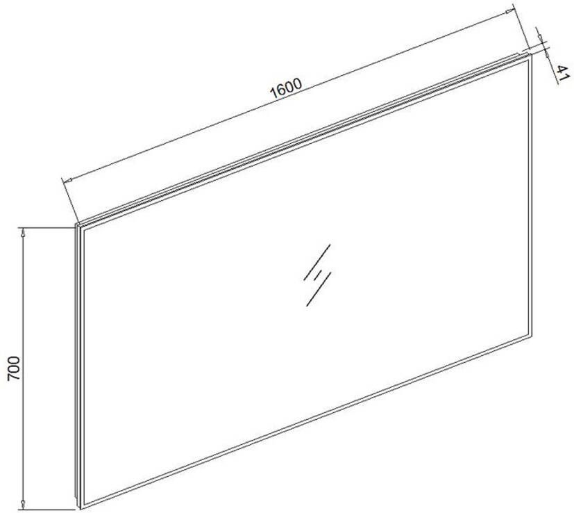 Sanisupply Badkamerspiegel Vasco | 160x80 cm | Rechthoekig | Directe en indirecte LED verlichting | Drukschakelaar