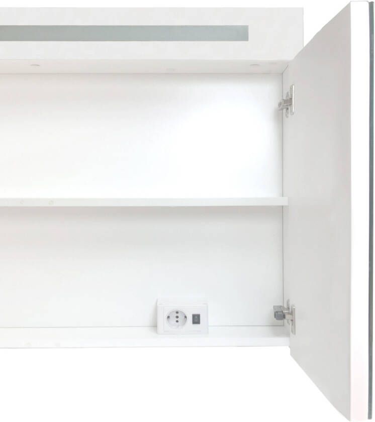 Sanisupply Spiegelkast Vigo | 58x70 cm | 1 Deur | Directe LED verlichting | Wit