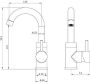 Sanisupply Wastafelkraan Largo | Opbouw | Draaibare uitloop | Mengkraan | Standaard model | 1-hendel | Rond | RVS 304 - Thumbnail 2