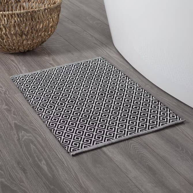 Sealskin Badmat Trellis | 60x90 cm | Katoen | Zwart