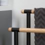 Sealskin Handdoek rek Brix | Vrijstaand | 43 cm | Dubbel | Zwart mat - Thumbnail 4
