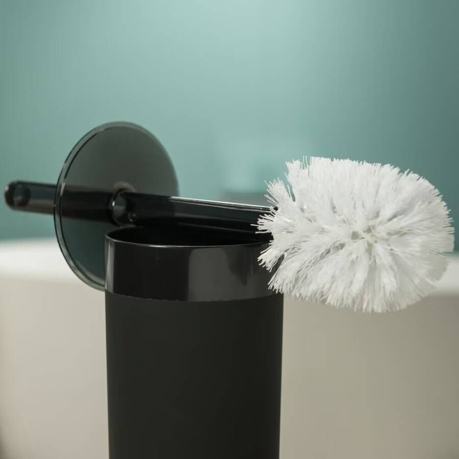 Sealskin Toiletborstel Bloom | Vrijstaand | Incl.Houder | Kunststof | Mat zwart