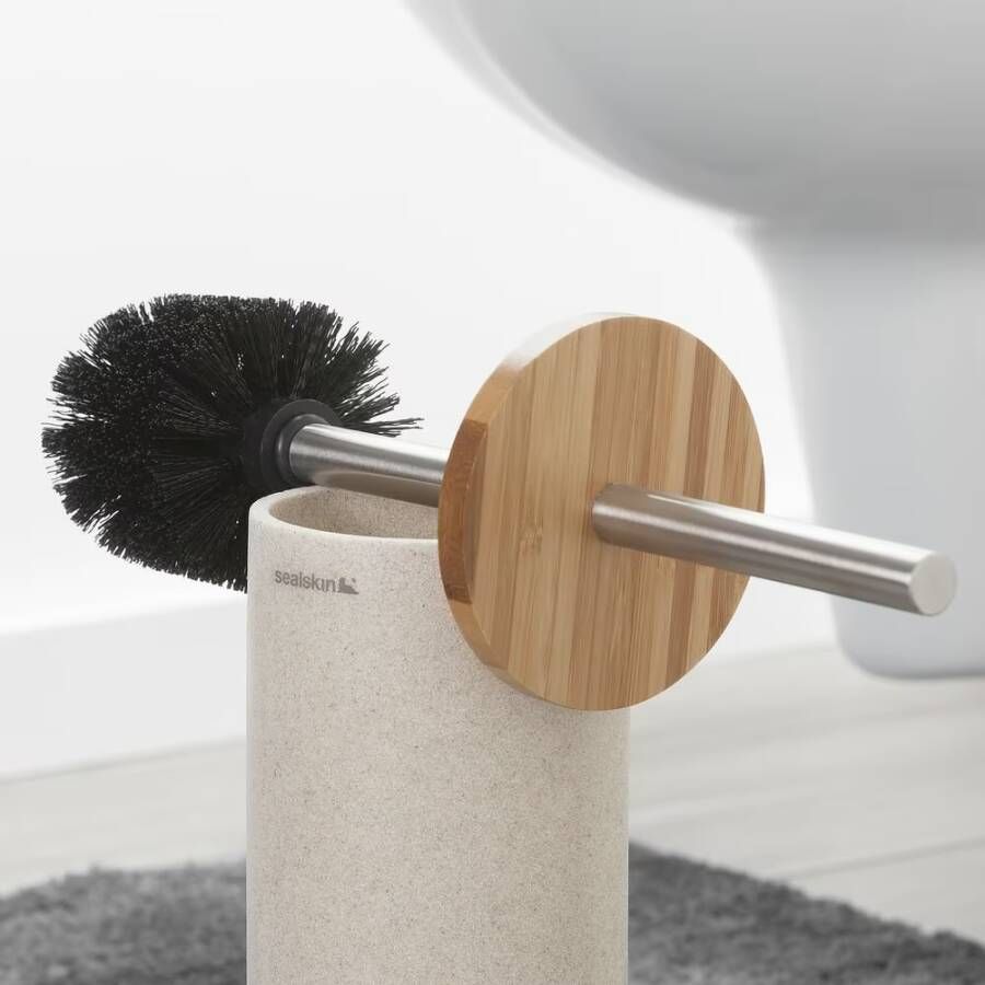 Sealskin Toiletborstel Grace | Vrijstaand | Incl.Houder | Marmer | Zand