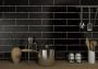 Sottocer Block Black Glossy wandtegel vintage look 8x30 cm zwart glans - Thumbnail 2