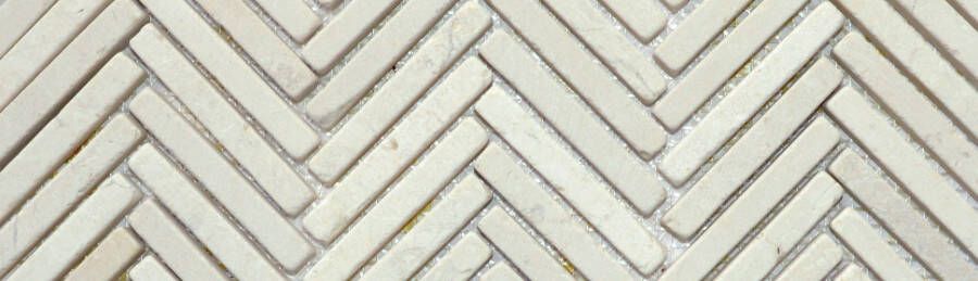Stabigo Parquet F 1x7.3 Cream mozaiek 30x30 cm creme mat