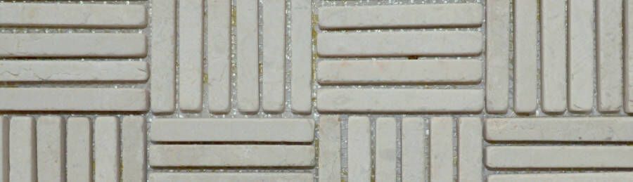Stabigo Parquet VH 1x7.3 Cream mozaiek 30x30 cm creme mat