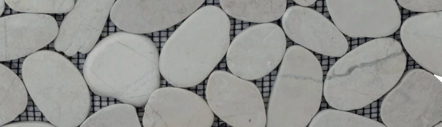Stabigo Pebble Sliced Cream mozaiek 30x30 cm creme mat