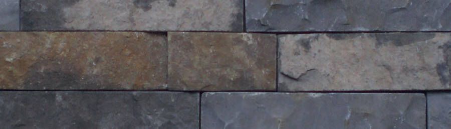 Stabigo Wall Cladding 01 Grey Brown steenstrips 15x50 cm grijs mat