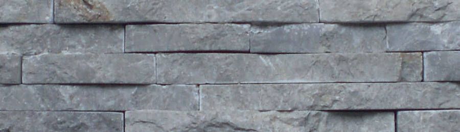 Stabigo Wall Cladding 03 Light Grey steenstrips 10x50 cm grijs mat