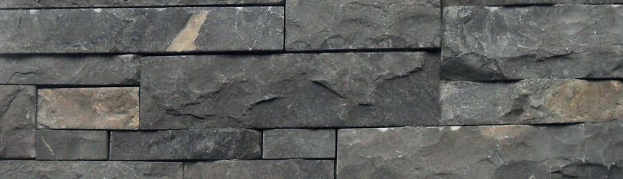 Stabigo Wall Cladding 04 Grey Brown steenstrips 20x50 cm grijs mat
