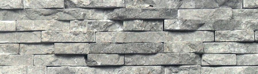 Stabigo Wall Cladding 05 Light Grey steenstrips 10x50 cm grijs mat