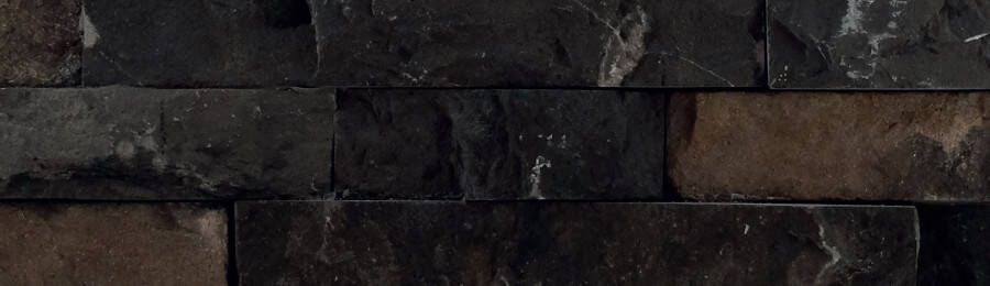Stabigo Wall Cladding 09 Grey Brown steenstrips 10x50 cm grijs mat