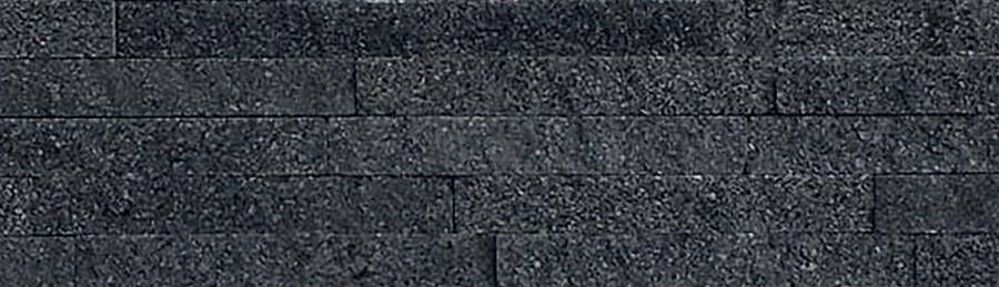 Stabigo Stone panels 02 Hor Wandtegel | 40x13 cm | Natuursteenlook | Mat Zwart