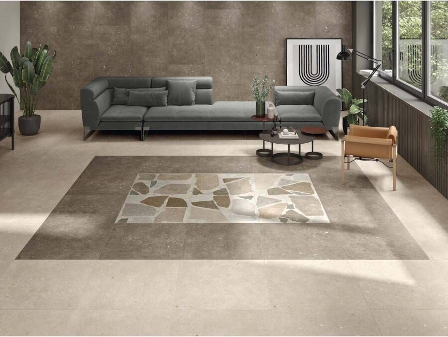 STN Cerámica Glamstone Vloer- en wandtegel | 75x75 cm | Gerectificeerd | Natuursteenlook | Mat Beige