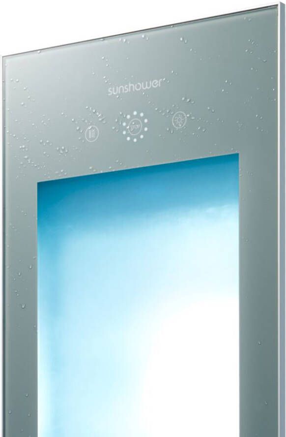 Sunshower Square Deluxe UV en infrarood inbouw 187x32 cm grijs
